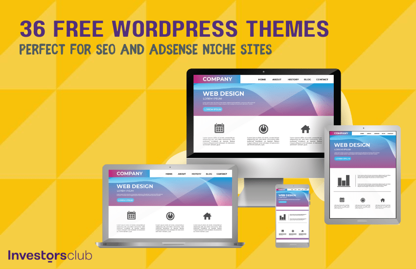 36 Free WordPress Themes Perfect For SEO And Adsense Niche Sites
