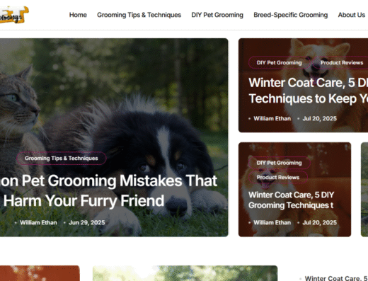 Pet Grooming Affiliate Content Site