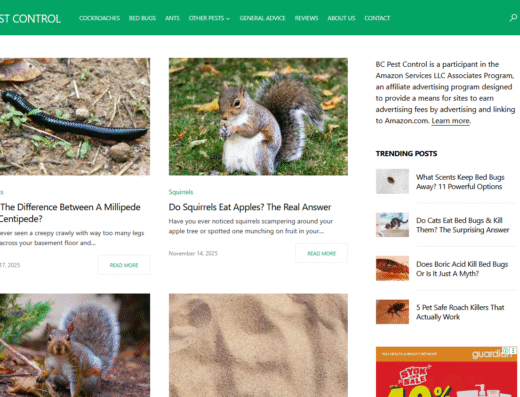 Pest Control Content Website