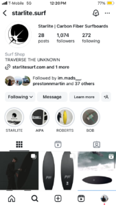 Ecommerce Business Selling Carbon Fiber Surfboards