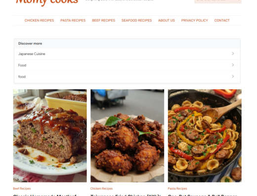 Recipe Content Site