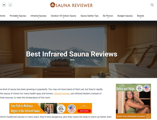 Sauna Review Affiliate Content Site