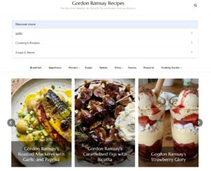 Recipe Content Site Covering Celebrity Chef Dishes