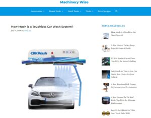 WordPress Affiliate Website Focused On Tools, Equipment, And Home Improvement Content
