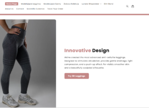 Shopify E-commerce Store Selling Women's Shaping Activewear