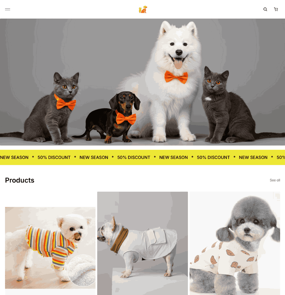 Pet Clothing Dropshipping Ecommerce