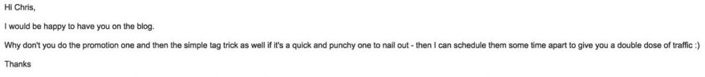 confirmation email