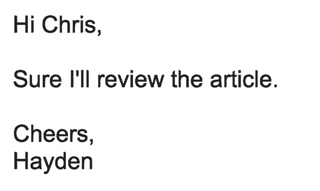 email reply