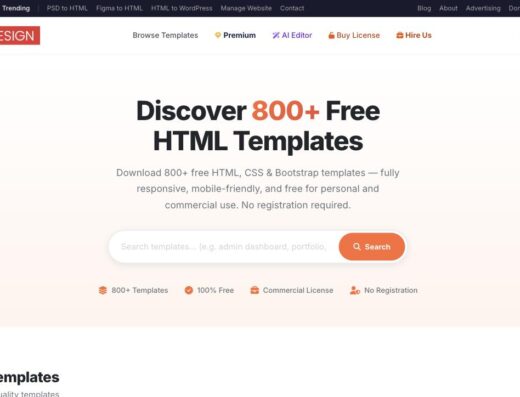 HTML Templates Content Site