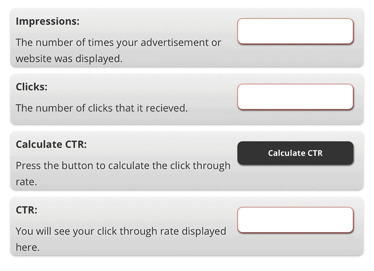 impressions clicks etc